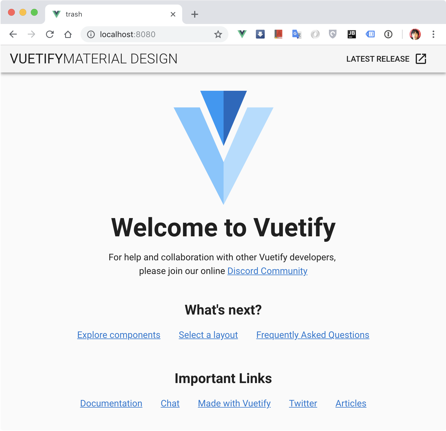 Vuetify(뷰티파이) cli 변경 문제